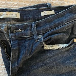 Dark Denim Straight Cut Jeans; regular size
